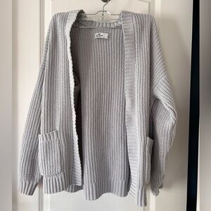 Hollister grey chenille cardigan
